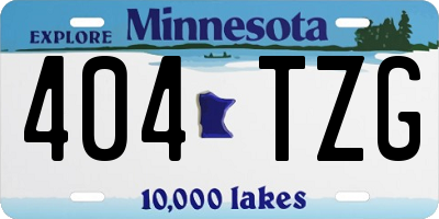 MN license plate 404TZG