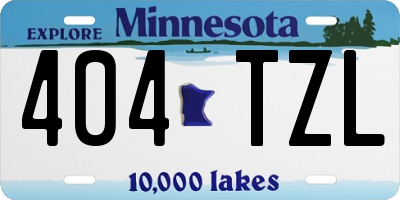 MN license plate 404TZL