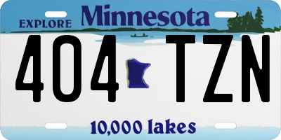MN license plate 404TZN