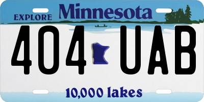 MN license plate 404UAB