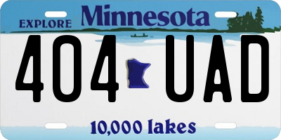 MN license plate 404UAD