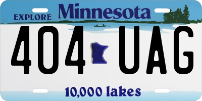 MN license plate 404UAG