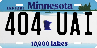MN license plate 404UAI