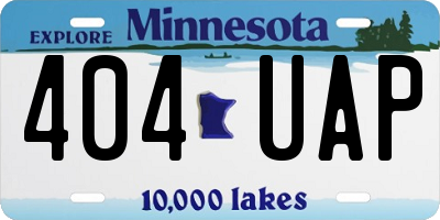 MN license plate 404UAP
