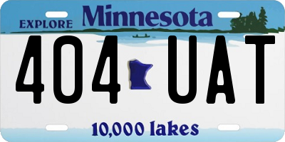 MN license plate 404UAT