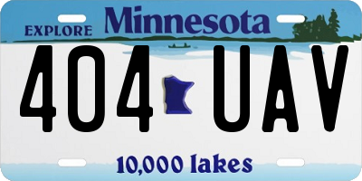MN license plate 404UAV
