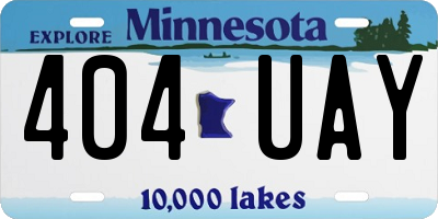 MN license plate 404UAY