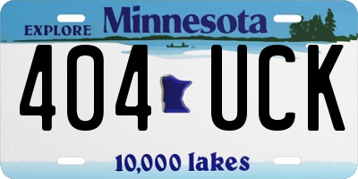 MN license plate 404UCK