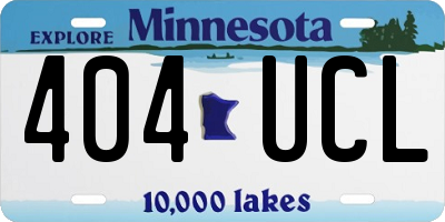 MN license plate 404UCL
