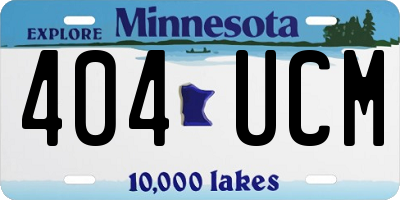 MN license plate 404UCM