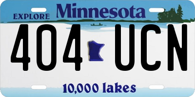 MN license plate 404UCN