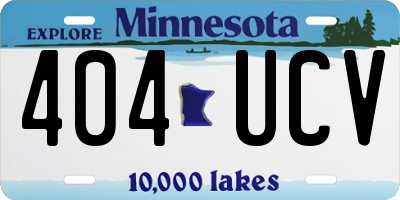 MN license plate 404UCV