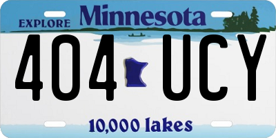 MN license plate 404UCY