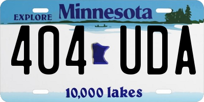 MN license plate 404UDA
