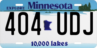 MN license plate 404UDJ