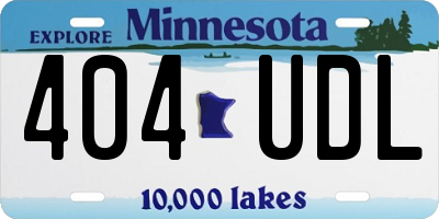 MN license plate 404UDL