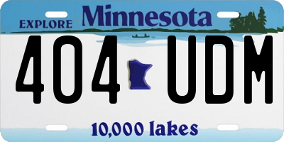 MN license plate 404UDM