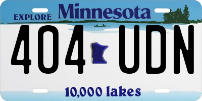MN license plate 404UDN