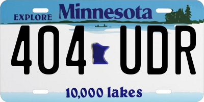 MN license plate 404UDR