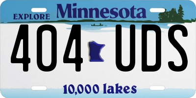 MN license plate 404UDS