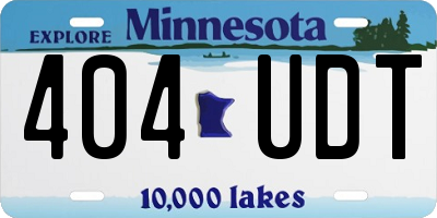 MN license plate 404UDT