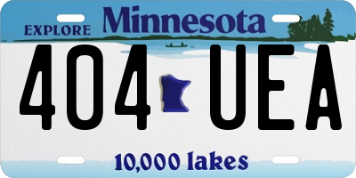 MN license plate 404UEA