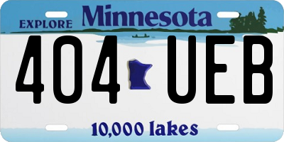 MN license plate 404UEB