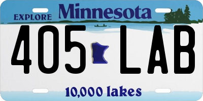 MN license plate 405LAB