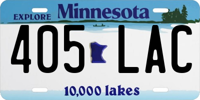 MN license plate 405LAC