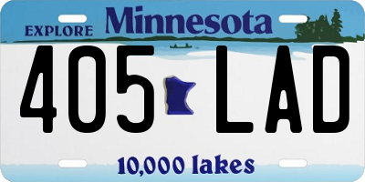 MN license plate 405LAD