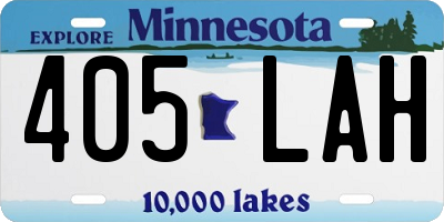 MN license plate 405LAH