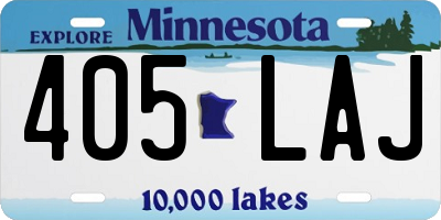 MN license plate 405LAJ