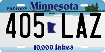 MN license plate 405LAZ