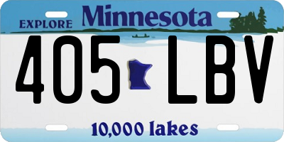 MN license plate 405LBV