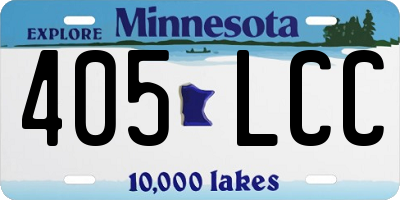 MN license plate 405LCC