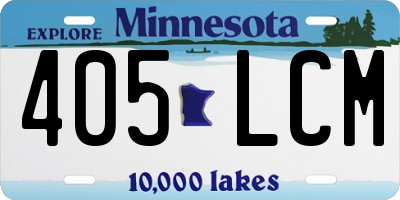 MN license plate 405LCM