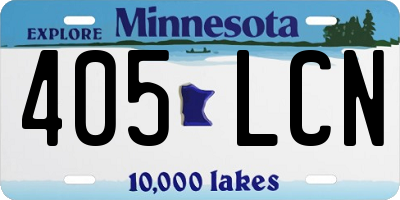 MN license plate 405LCN