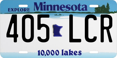 MN license plate 405LCR