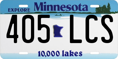 MN license plate 405LCS