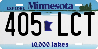 MN license plate 405LCT