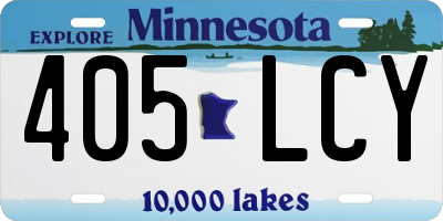 MN license plate 405LCY