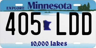 MN license plate 405LDD