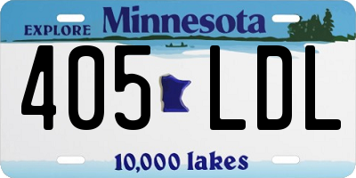 MN license plate 405LDL