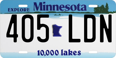 MN license plate 405LDN