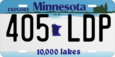 MN license plate 405LDP