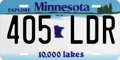 MN license plate 405LDR