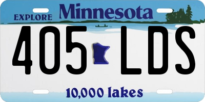 MN license plate 405LDS