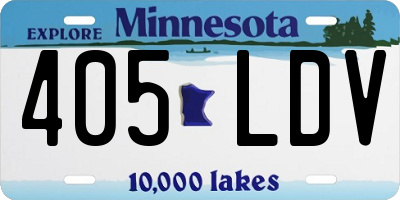 MN license plate 405LDV