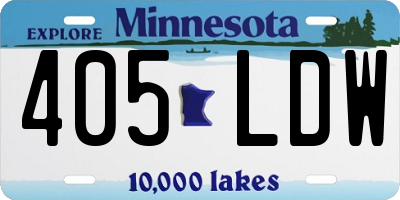 MN license plate 405LDW