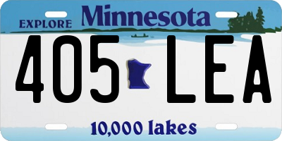 MN license plate 405LEA